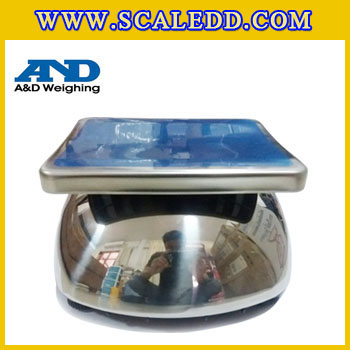 เครื่องชั่งน้ำหนักดิจิตอล5000กรัม เครื่องชั่งกันน้ำ5000g เครื่องชั่งดิจิตอล5000กรัม ตาชั่งกันน้ำ5000กรัม พิกัดน้ำหนัก 5000g ความละเอียด 1g ยี่ห้อ AND รุ่น SK-WP (เครื่องชั่งผ่านตรวจรับรองจากสำนักชั่งตวงวัด)