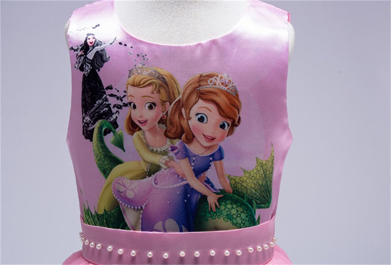 เดรสเจ้าหญิง โซเฟีย สีม่วง ชมพู