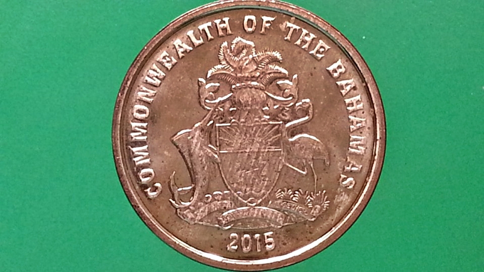 เหรียญ เงินตรา ประเทศ บาฮามาส Cent (Small - Non-magnetic) 2015