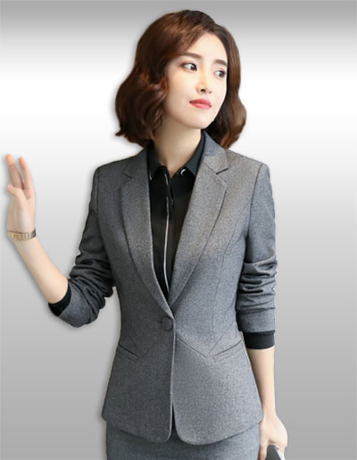 เสื้อสูทผู้หญิงสีเทาแบบสวยหรู มี 7 ไซส รหัส2258