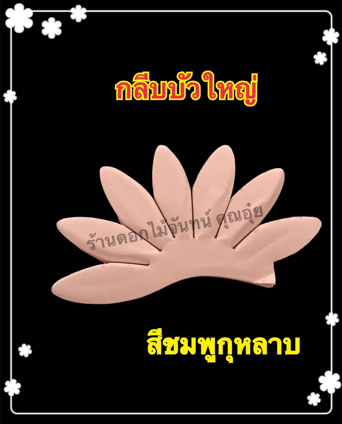 กลีบบัวใหญ่ สีชมพูกุหลาบ