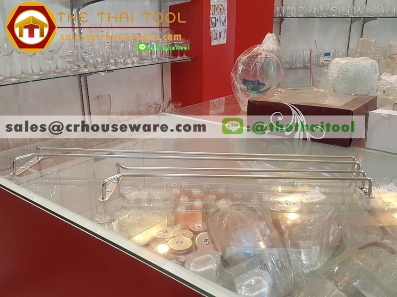 ราวเดี่ยวแขวนแก้ว 16 นิ้ว 013-JPGHR-16 Glass hanger ,glass ကိုကြိုးကွင်း,玻璃衣架,Kính treo,កញ្ចក់ hanger