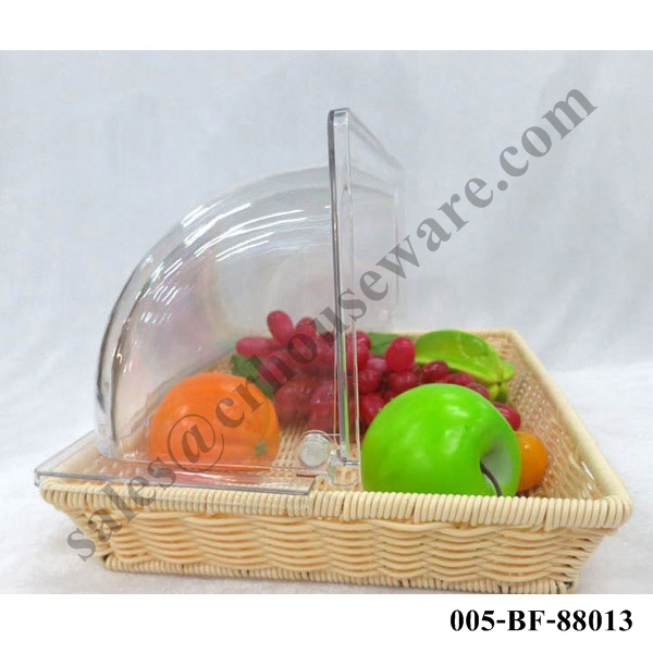 ฝาครอบพร้อมตะกร้า ทรงสี่เหลี่ยม Cover and basket Square. 005-BF-88013,ตะกร้าฝาครอบขนมปังโรงแรม,កញ្ចប់កុម្មង់នំជាមួយគម្រប,giỏ bánh ngọt với bìa,點心籃蓋