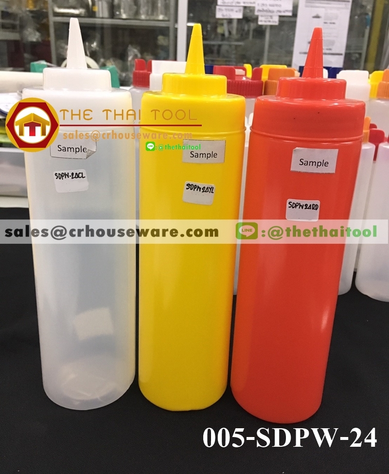 ขวดบีบซอส ปากกว้าง WIDE MOUTH SQUEEZE DISPENSERS 24 oz.