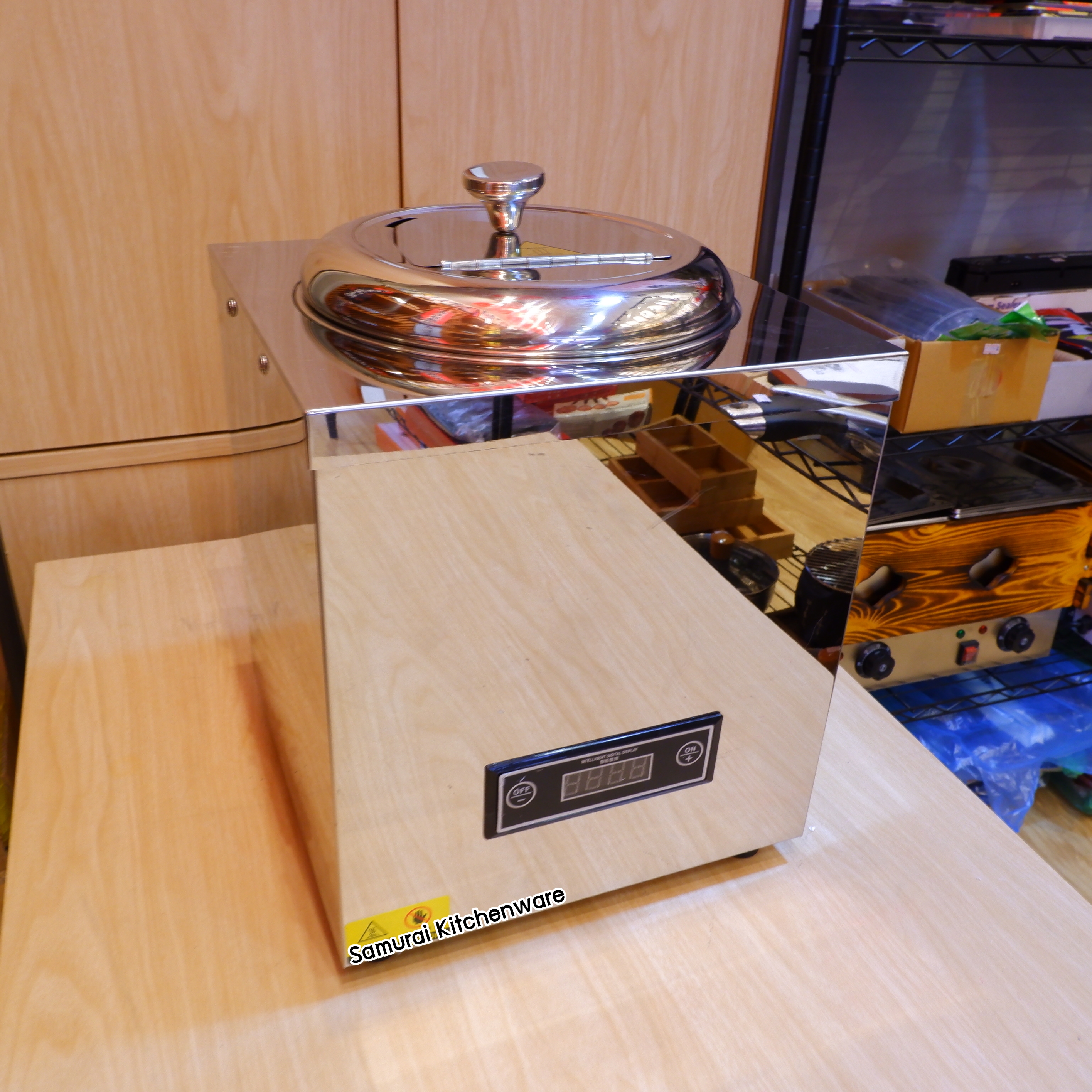 หม้ออุ่นซุป ไฟฟ้า สแตนเลส 10 ลิตร (ทรงสี่เหลี่ยม)