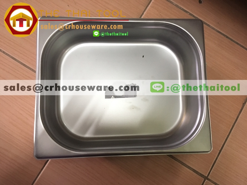 อ่างอาหารสแตนเลส 1/2 ลึก 4 ซม. Gastronorm Pan 040-GN-1201