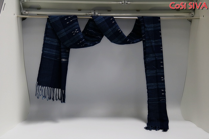 ผ้าพันคอผ้าฝ้ายย้อมคราม(Scarf - cotton dyeindigo