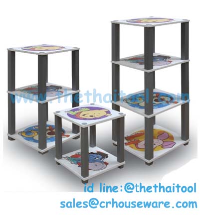 ชั้นวางเอนกประสงค์ 2 ชั้น 3 ชั้น 4 ชั้น ลายวินนี่เดอะพูห์ CODE : 017-ECF106001348