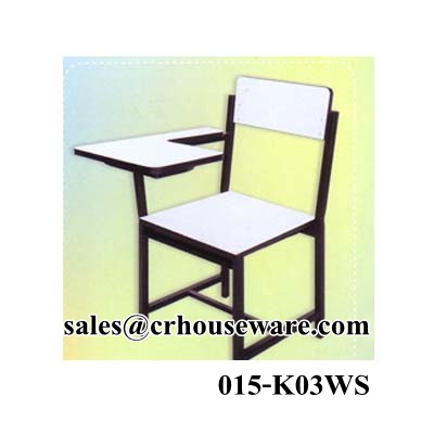 เก้าอี้แล็คเชอร์ ,เก้าอี้ทำข้อสอบ -หน้าขาวโฟเมก้า-ขายึด 015-K03WS