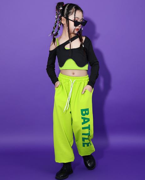 **พร้อมส่ง**ชุดเต้น ชุดแดนซ์ เสื้อแขนยาวคอไขว้+ กางเกงขายาว