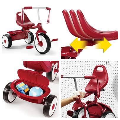 จักรยาน 3 สามล้อแบบพับได้ Radio Flyer Fold 2 Go Trike สีแดง