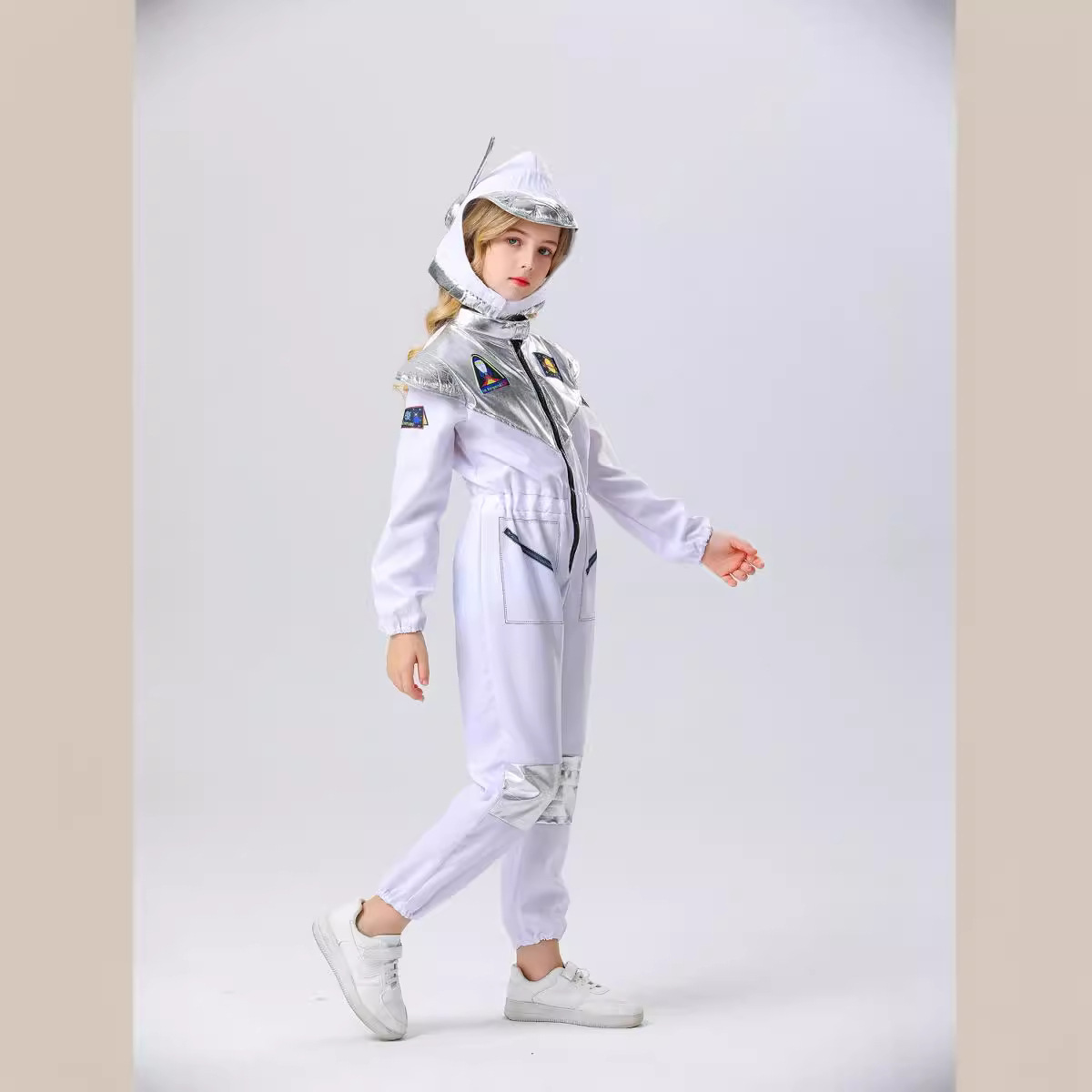 frineldly4kid พร้อมส่ง ชุดอาชีพ ชุดอวกาศ ตรีมอวกาศสีขาว