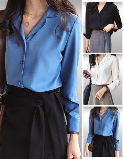 เสื้อเชิ๊ตแฟชั่นทำงานสวยหรู มี3สี รหัส2386