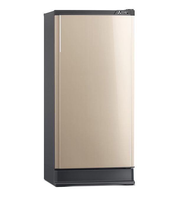 Mitsubishi ตู้เย็น 1 ประตู 6.0Q Flat Design แบบระเหยน้ำทิ้งอัตโนมัติ รุ่น MR-17JA-PG สีทองชมพู