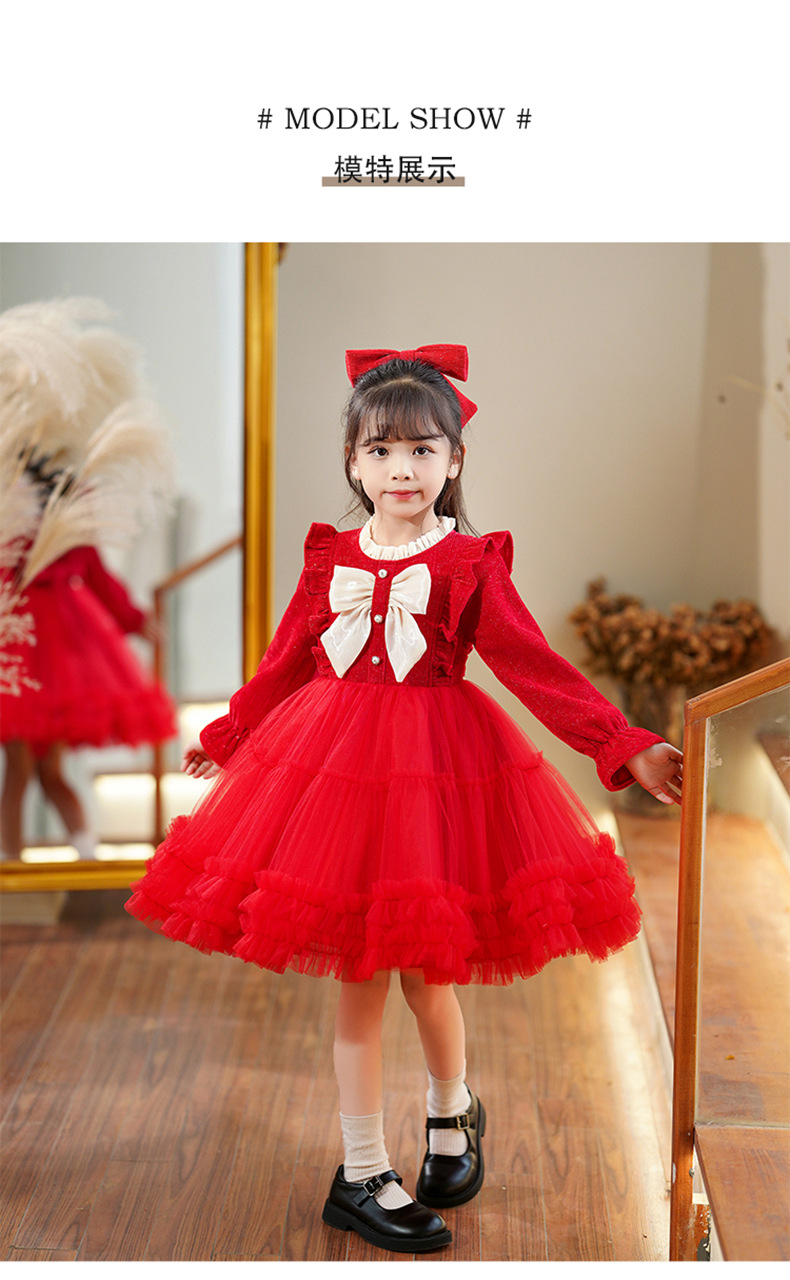 friendly4kid พร้อมส่ง ชุดคริสมาสต์ เดรสสไตล์คุณหนู โลลิต้า