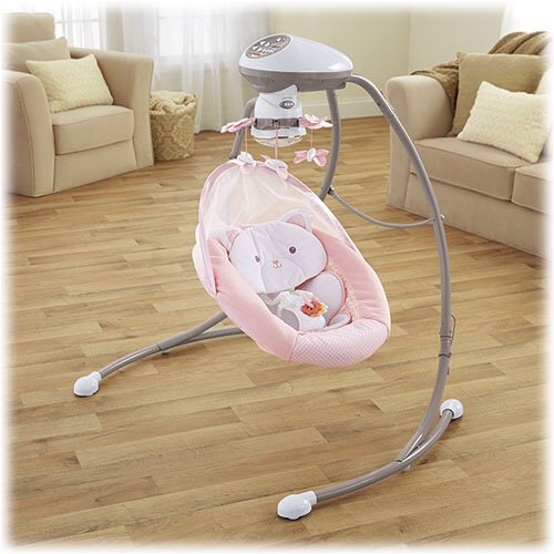 SALE!!SALE!!!เปลไกวอัตโนมัติ Fisher Price My Little Snugakitty Cradle N Swing