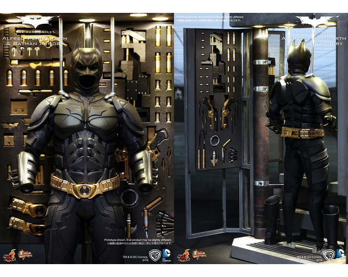 Masterpiece ภาพยนตร์ "The Dark Knight" ขนาด 1/6 อัลเฟรด+โรงอุปกรณ์+แบทแมน