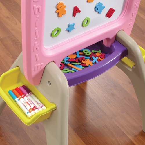 กระดาน STEP2 Easel For Two with Bonus Magnetic Letters/Numbers สีชมพู (พร้อมส่ง)