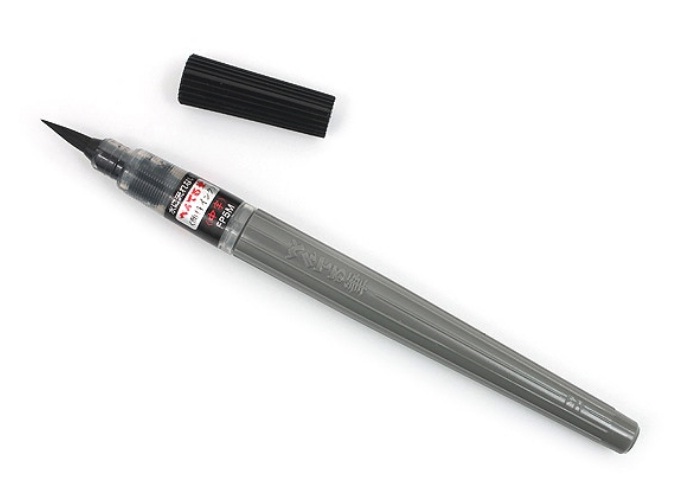ปากกาพู่กัน Pentel หมึกกันน้ำ