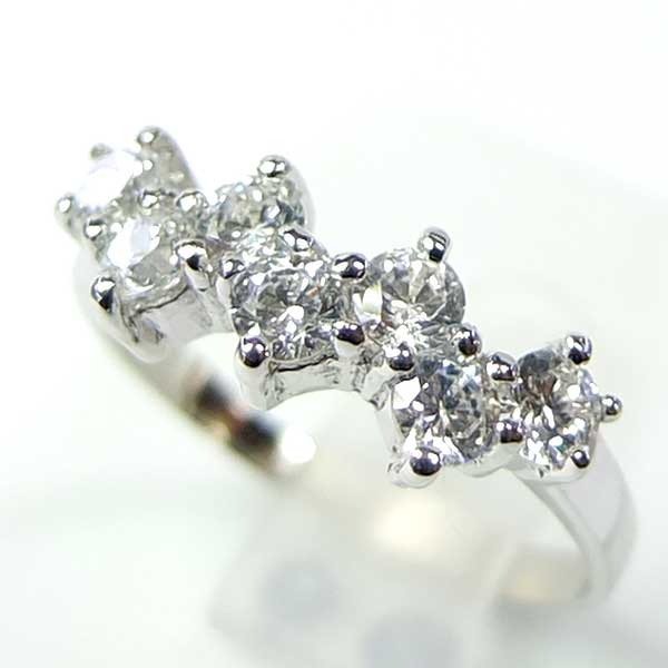 แหวนเงินแท้ราคาถูกชุบทองคำขาว เพชรCZแท้ 0.70 กะรัต งานประณีตสวยงาม สั่งผลิตค่ะ