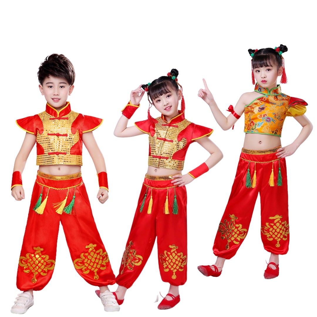 พร้อมส่ง ชุดตรุษจีน ชุดกี่เพ้า เสื้อ+กางเกงขายาว