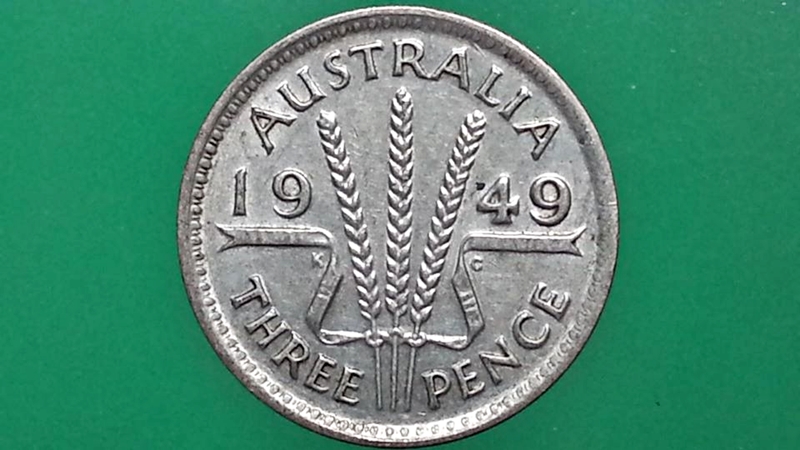 เหรียญ เงินตรา ประเทศ ออสเตรเลีย Pence (no IND:IMP) 1949
