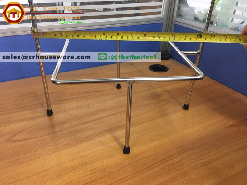 3-tier high tea stand ชั้นโชว์สแตนเลส 3 ชั้น ทรงเหลี่ยม 005-JP-HTQ-24 ,ไฮทีทรงสี่เหลี่ยม (ราคาไม่รวมจาน)