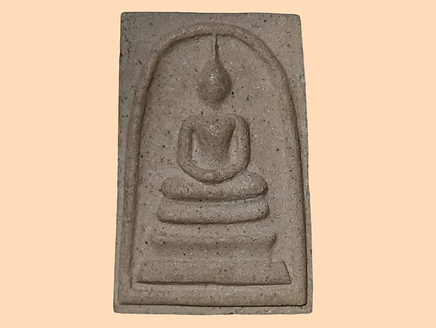 สมเด็จ อาจารย์อิฏฐ์ วัดจุฬามณี สมุทรสงคราม ปี 2538 เนื้อผงผสมมารสารบางขุนพรหม หลังตรายาง พิธีชัยมังคลาภิเษก
