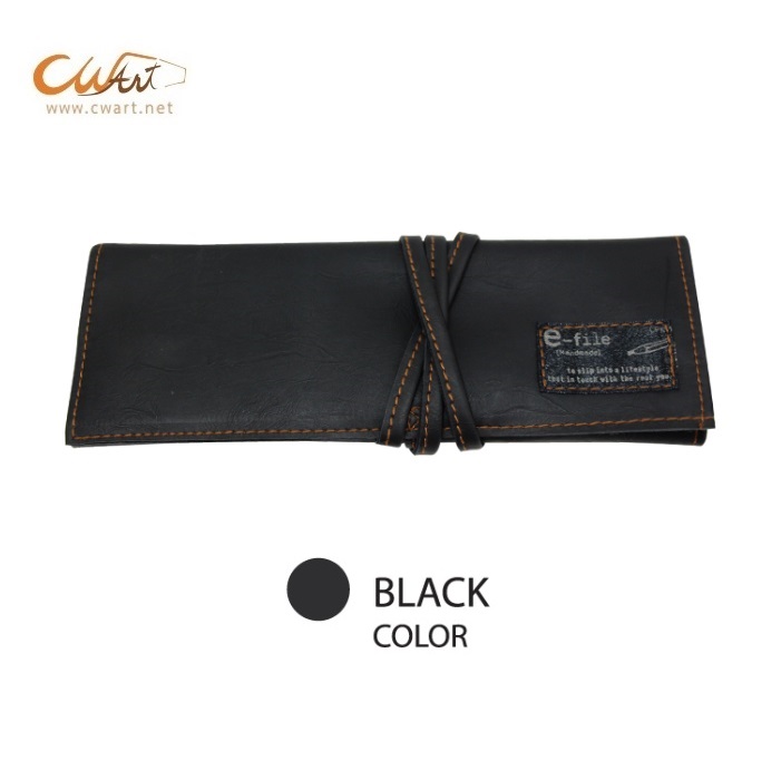 กระเป๋าหนังใส่พู่กันด้ามสั้น e-file