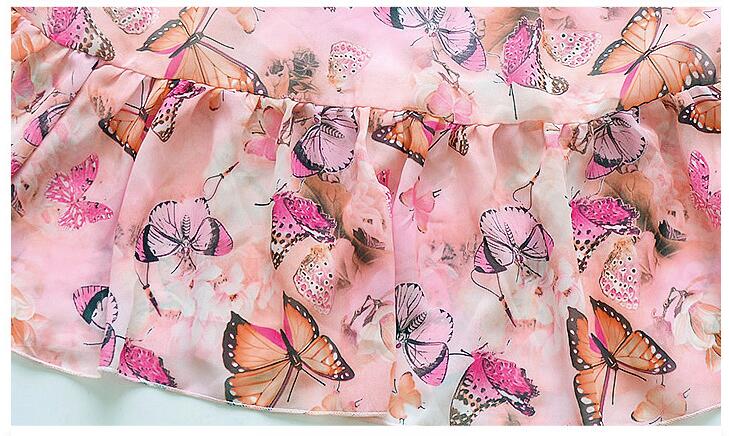 ชุดเด็ก : ชุดเดรส ลายดอก เปิดไหล่