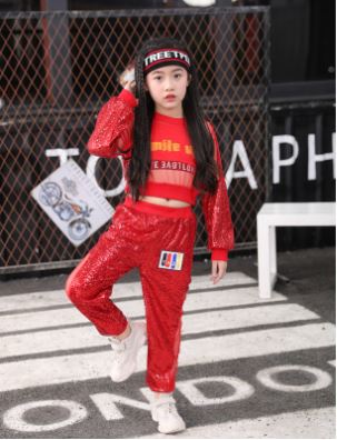 ชุดหรีดเดอร์ ชุดเชียร์ ชุดเต้น ชุดแดนซ์ ปักเลื่อมแขนยาว ขายาว