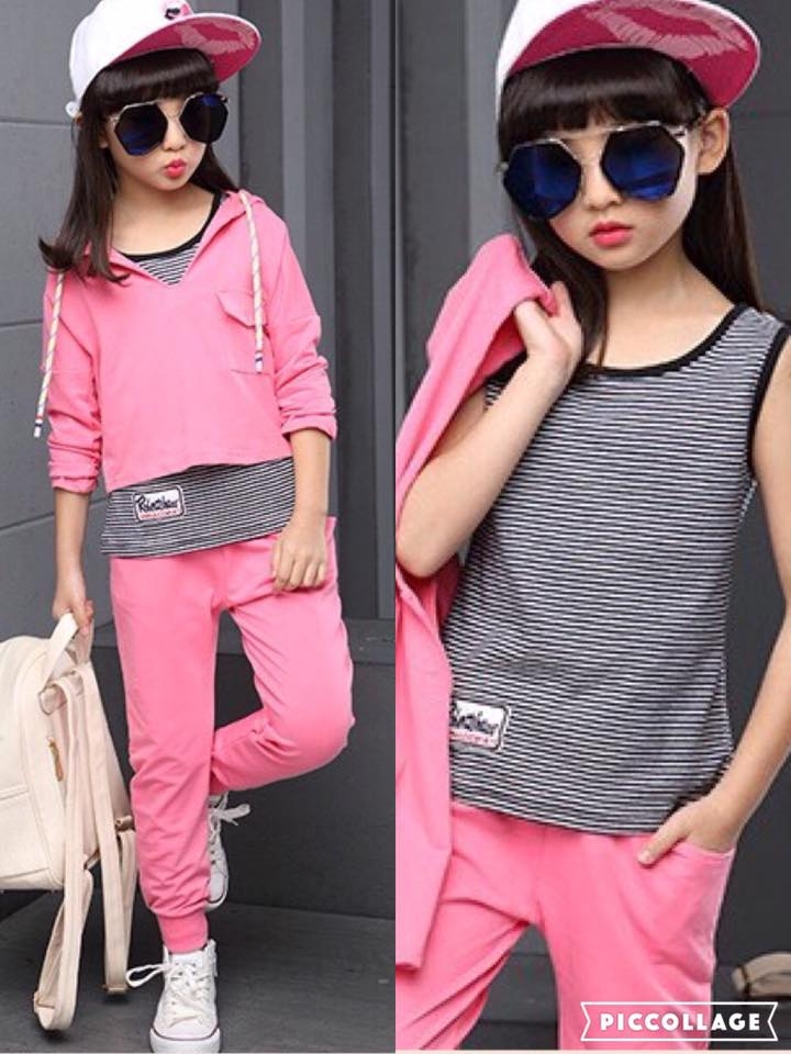 ชุดกันหนาว เสื้อกล้ามสีดำ+เสื้อนอก+กางเกง