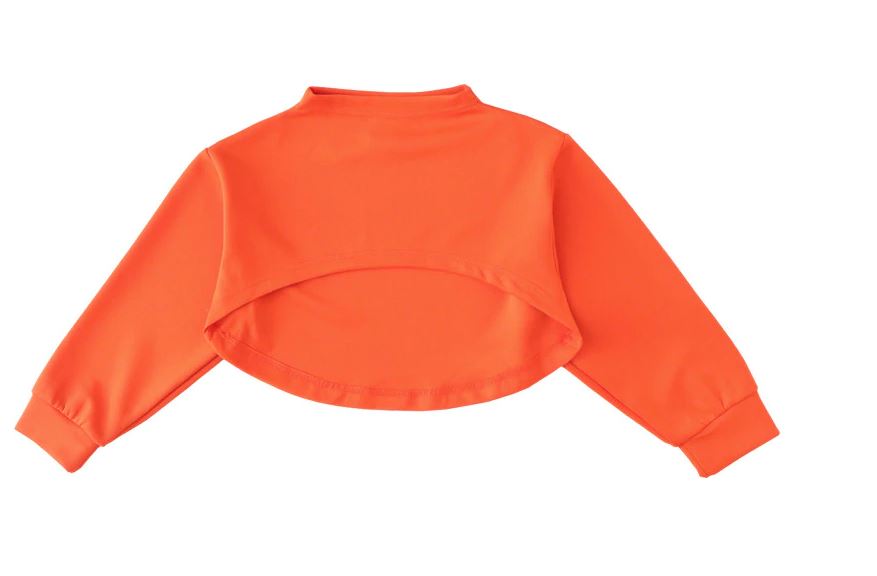 ชุดเต้น ฮิปฮอป เสื้อส้ม+กางเกงลายทหาร