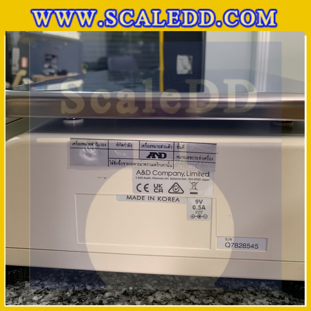 เครื่องชั่งนับจำนวณชิ้นงานดิจิตอล รุ่น HC-30Ki ยี่ห้อ AND น้ำหนักสูงสุด 30 กิโลกรัม ความละเอียด 5 กรัม (ผ่านตรวจรับรองจากสำนักกองชั่งตวงวัด)