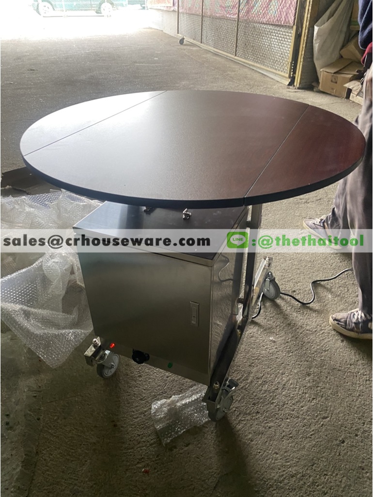 โต๊ะรูมเซอร์วิสพร้อมตู้อุ่นอาหาร 001-THM-1608-052, Room_Service_Cart,รถเข็นอาหารพร้อมตู้อุ่นอาหาร,รถเข็นเสริฟอาหารโรงแรม