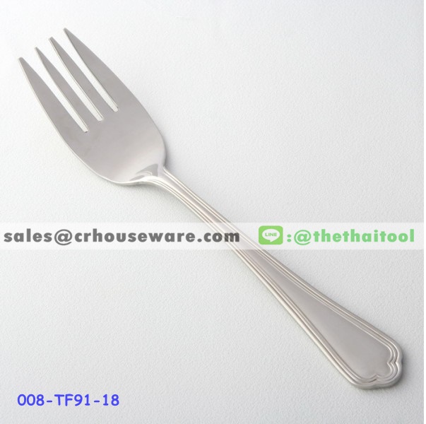 ส้อมเสิร์ฟสแตนเลส 91 ลายบ้านเชียง SERVING FORK 008-TF91-18