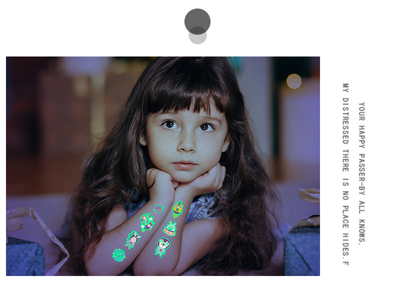 สติกเกอร์ แทททู ฮาโลวีน โพนี่ เมอเมด มีให้เลือกแบบเรืองแสงกับไม่เรืองแสง