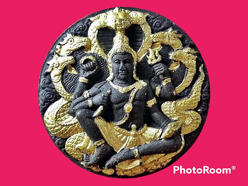 จตุคามรามเทพ วัดสุทธาราม นครศรีธรรมราช รุ่น มหากุศล ปี 2549 เนื้อดินกากยายักษ์ ปัดทอง ขนาด 5 cm.