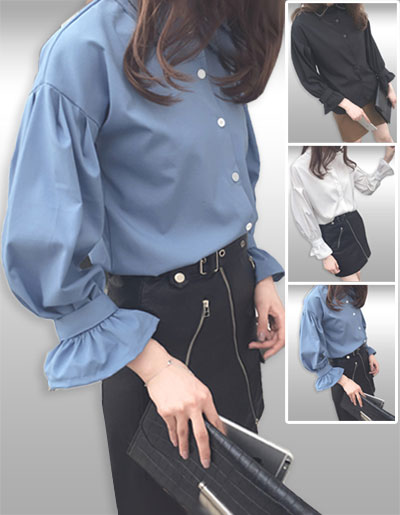 เสื้อเชิ๊ตแฟชั่นผู้หญิงแบบสวยหวาน มี3สี รหัส2074