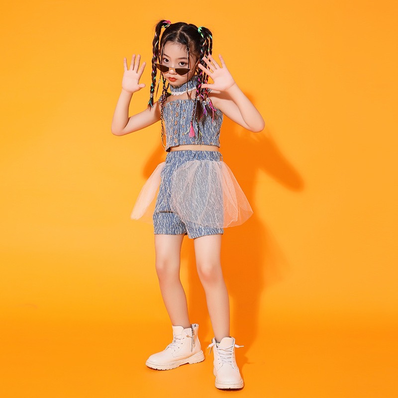 ชุดเต้น coverdance เสื้อ+กระโปรง กางเกง