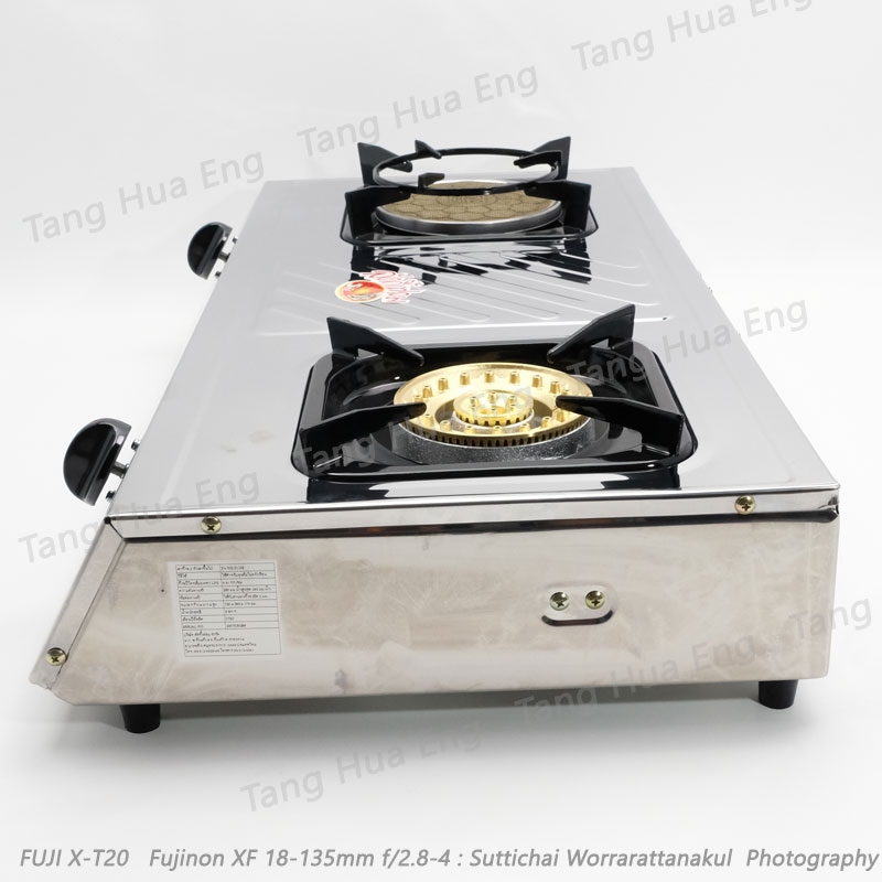 เตากล่องคู่เล็กสเตนเลส HQ2112S ยี่ห้อลัคกี้เฟลม