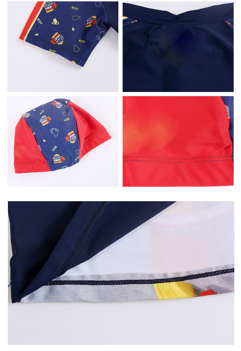 **พร้อมส่ง ชุดว่ายน้ำเด็กชาย บอดี้สูท เซ็ท คาร์สีน้ำเงิน