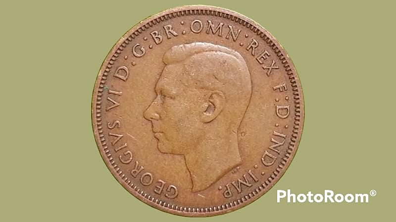 เหรียญ เงินตรา ประเทศ สหราชอาณาจักรบริเตนใหญ่และไอร์แลนด์เหนือ Penny (George VI) 1939