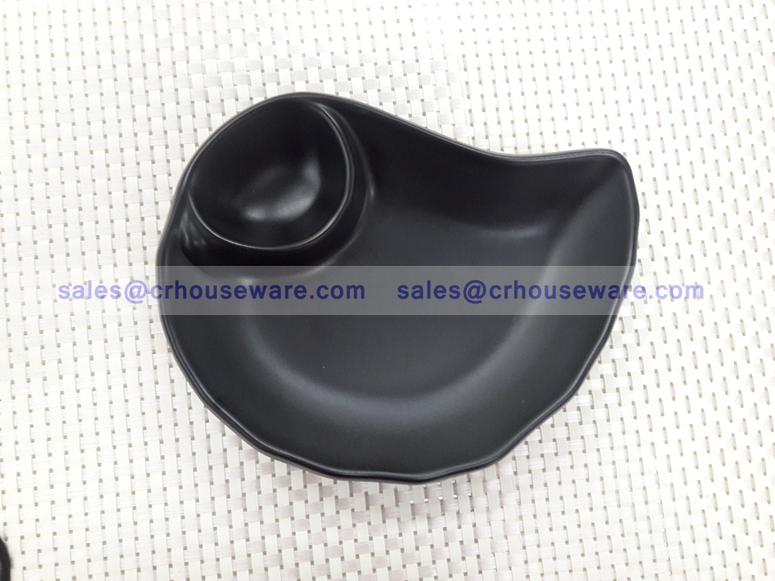 จานสแน็ก พร้อมช่องน้ำจิ้ม 017-PX-H161985