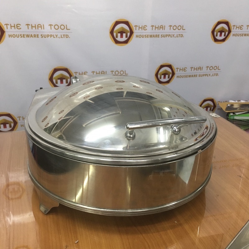 อ่างอุ่นอาหารแบบกลม พร้อมแผ่นไฟฟ้าทำความร้อน 005-D201G