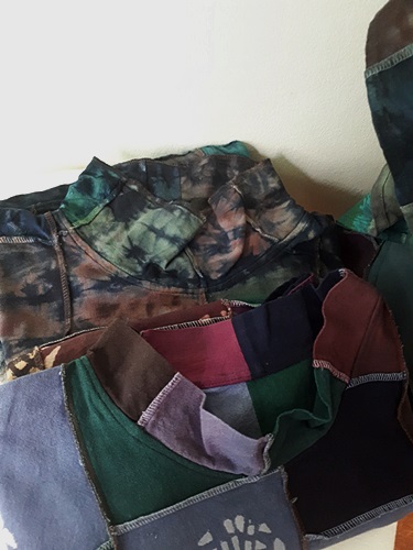 SIVA เสื้อผ้าฝ้ายต่อ คอตั้ง แขนค้างคาวแบบ A (ราคารวมค่าขนส่ง) ฟรีไซส์