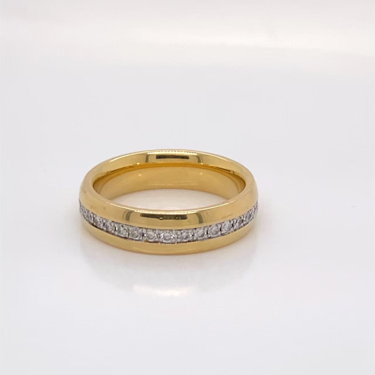 แหวนเพชรปลอกมีดGold 18K 7.48g D 18/0.26 ct
