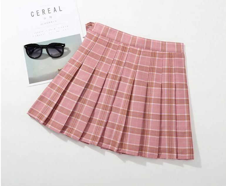 friendly4kid กระโปรง อัดพลีท: กระโปรงลายสก๊อต มีไซส์เด็ก-ผู้ใหญ่