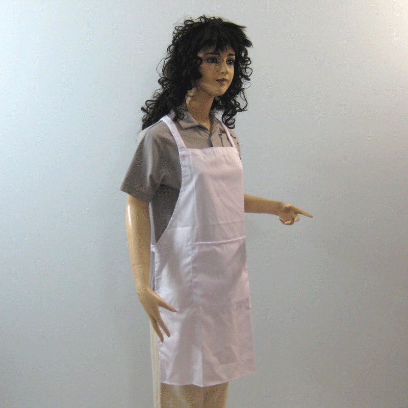 ผ้ากันเปื้อนสายไขว้ สีขาว (03-NIXW)