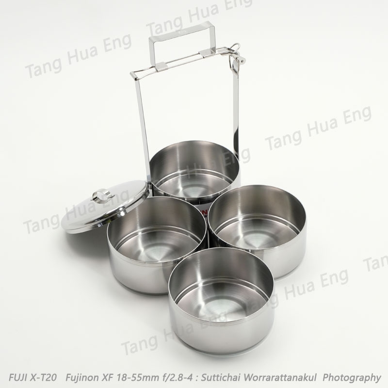 ปิ่นโตสเตนเลส 14 ซม. 4 ชั้น 14/4 ตราพระอาทิตย์